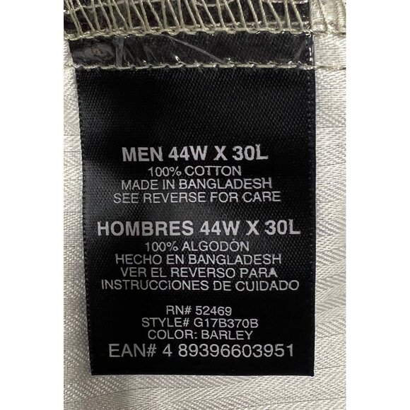 George Mens Pleated Front Khaki Pants Size 44W X 30 Combed Cotton Relaxed Fit - Picture 4 of 5